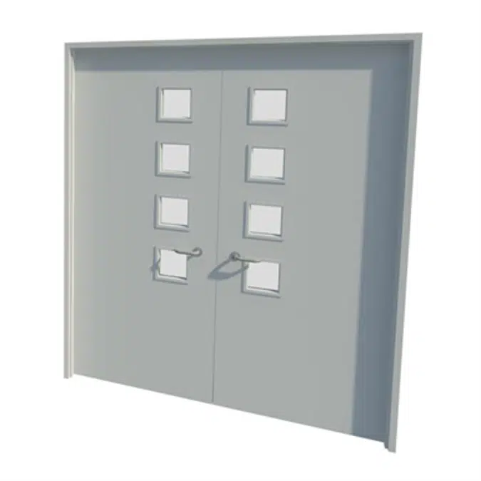 Series 2-7 30,60,90,120mm Double Leaf Fire Door NG3