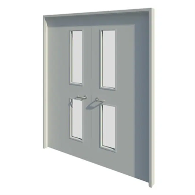 Series 2-7 30,60,90,120mm Double Leaf Fire Door NG9