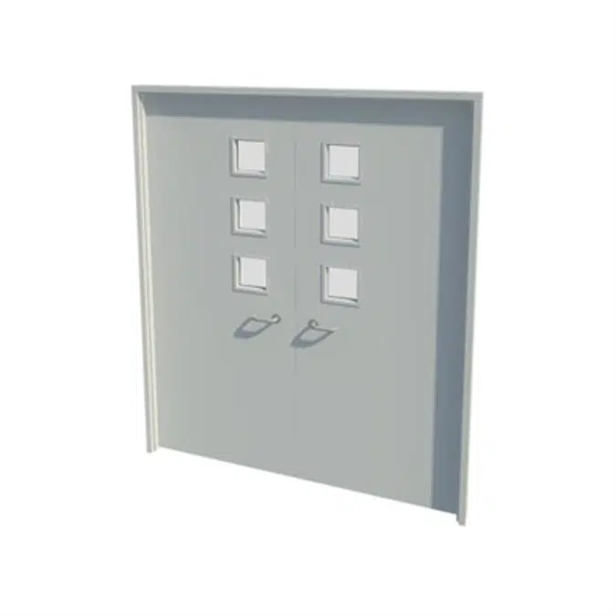 Series 2-7 30,60,90,120mm Double Leaf Fire Door NG2