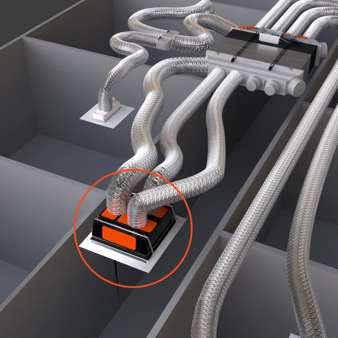 Modulable plenum for air supply and return air grille