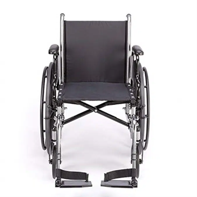 Invacare Tracer SX5 Wheelchair, with Desk Length Arms and T93HCP Composite Footrests with Heel Loops, 18" Seat Width, 1193458