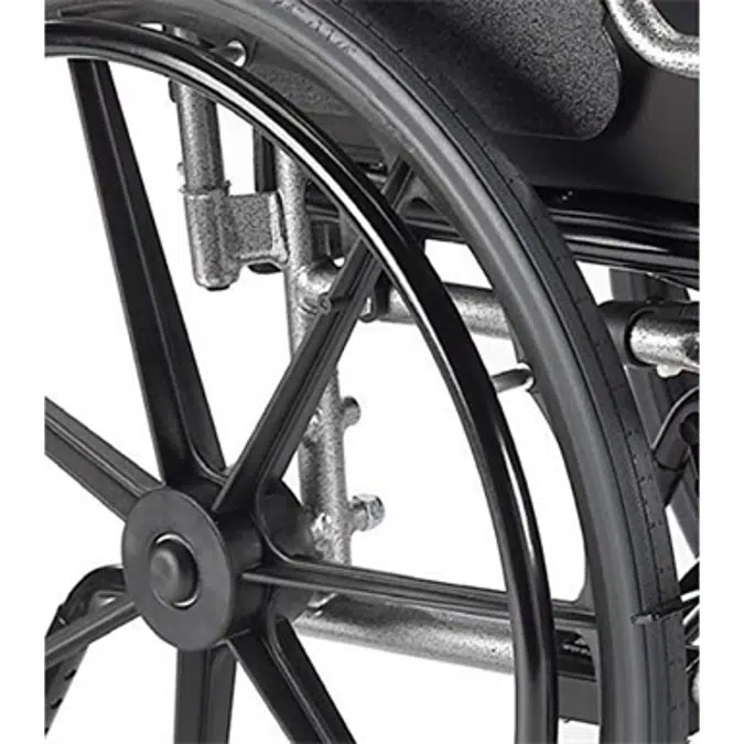 Invacare Tracer EX2 Wheelchair, with Desk Length Arms and T93HCP Hemi Footrests with Heel Loops, 20" Seat Width, TREX20RP / T93HCP