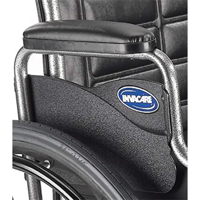 Invacare Tracer EX2 Wheelchair, with Desk Length Arms and T93HCP Hemi Footrests with Heel Loops, 20" Seat Width, TREX20RP / T93HCP