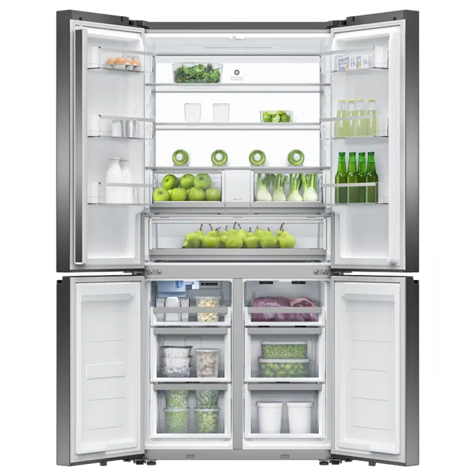 BIM objects - Free download! 690L Series 7 Quad Door Refrigerator ...