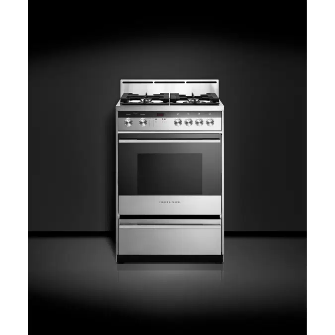 24" Series 5 Contemporary 4 Burner Gas Range, Natural Gas