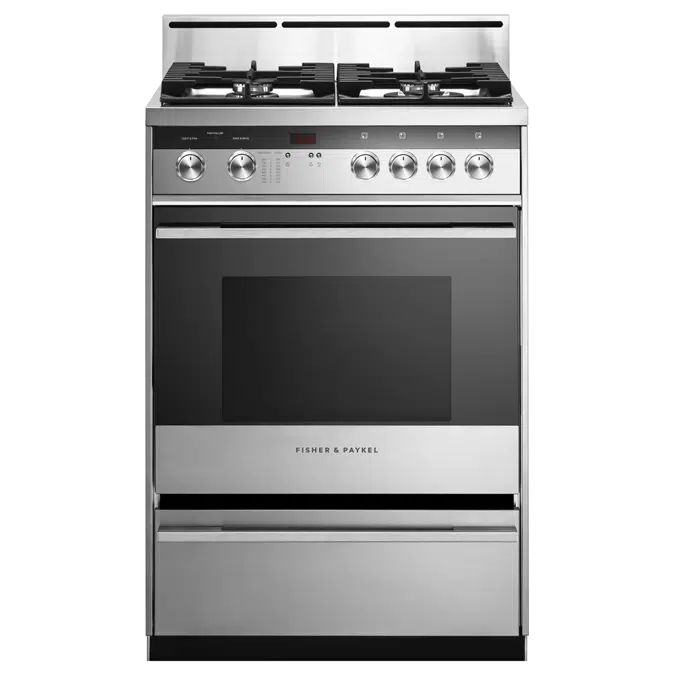 24" Series 5 Contemporary 4 Burner Gas Range, Natural Gas