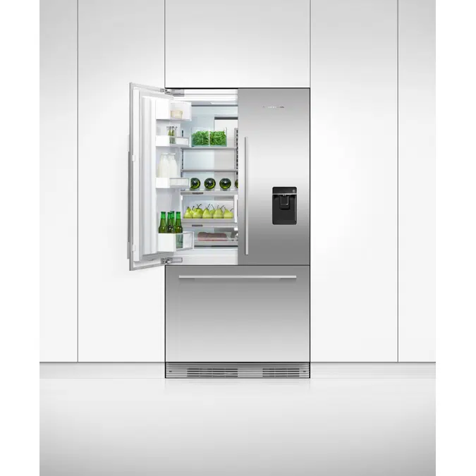 90cm Series 7 Integrated French Door Refrigerator Freezer, Ice & Water