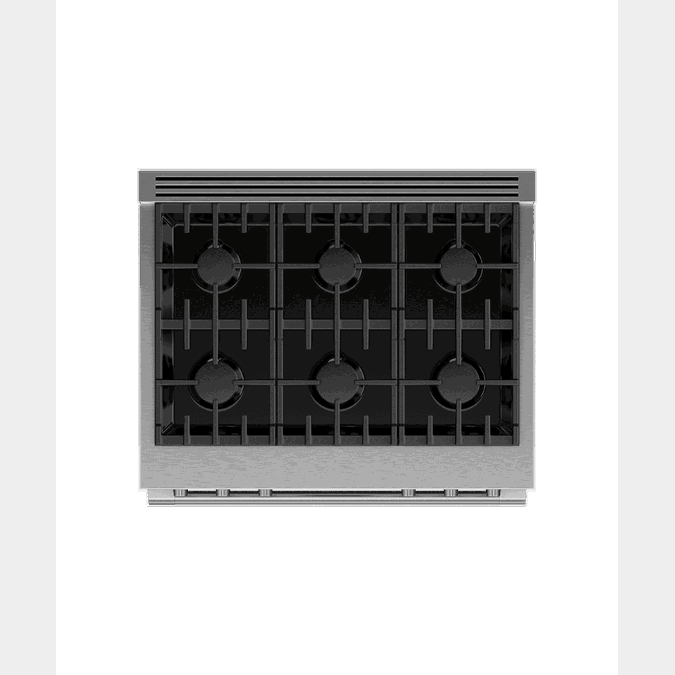 Objetos BIM ¡Descarga gratis! Dual Fuel Range, 36", 6 Burners, Self