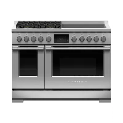 Dual Fuel Range, 48", 4 Burners, 4 Induction Zones, Self-cleaning - RHV3-484-N için görüntü