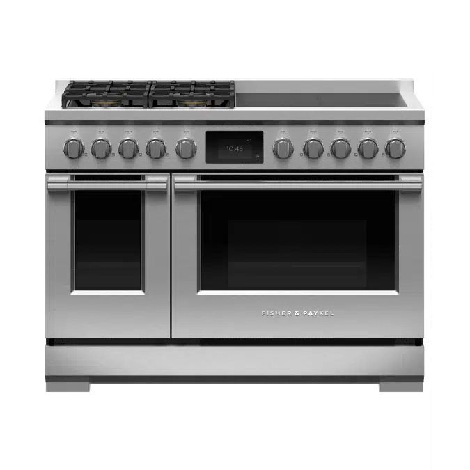 Dual Fuel Range, 48", 4 Burners, 4 Induction Zones, Self-cleaning - RHV3-484-N