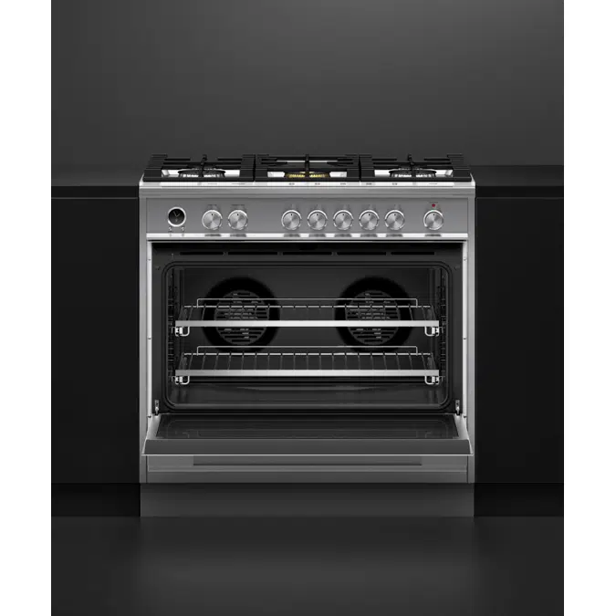 36" Series 9 Contemporary 5 Burner Dual Fuel Self-Cleaning Range
