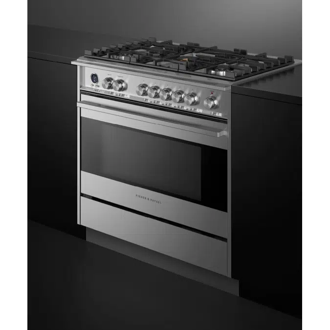36" Series 9 Contemporary 5 Burner Dual Fuel Self-Cleaning Range