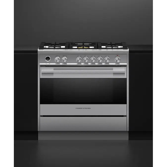 36" Series 9 Contemporary 5 Burner Dual Fuel Self-Cleaning Range