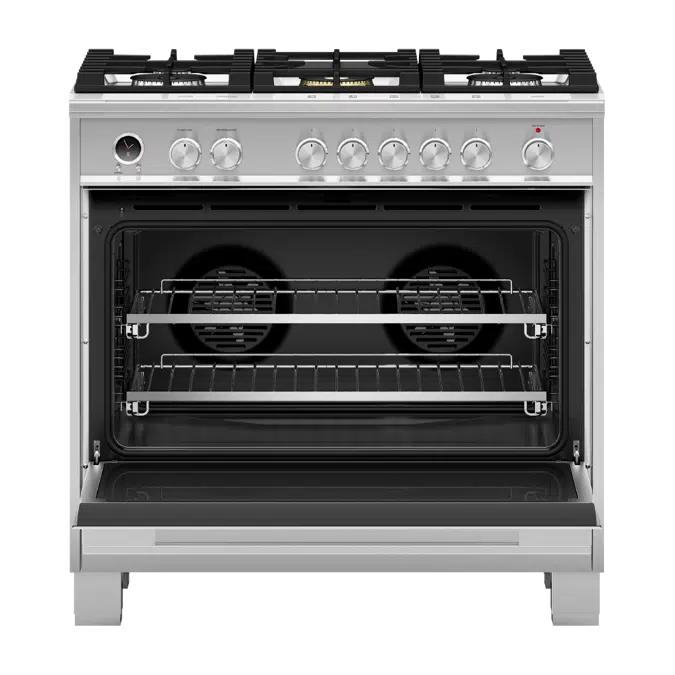 36" Series 9 Contemporary 5 Burner Dual Fuel Self-Cleaning Range