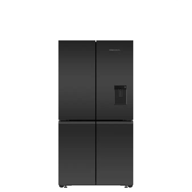 Freestanding Quad Door Refrigerator Freezer, 90.5cm, 538L, Ice & Water