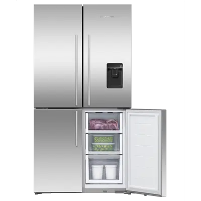 obraz dla 18.9 cu ft Series 7 Quad Door Refrigerator Freezer, Ice & Water