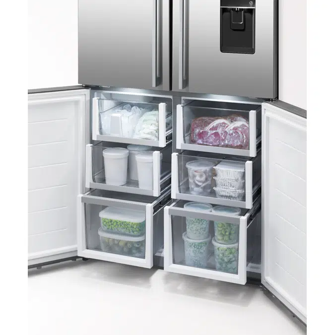 18.9 cu ft Series 7 Quad Door Refrigerator Freezer, Ice & Water