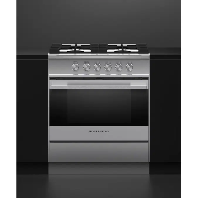 30" Series 7 Contemporary 4 Burner Gas Range, Natural Gas