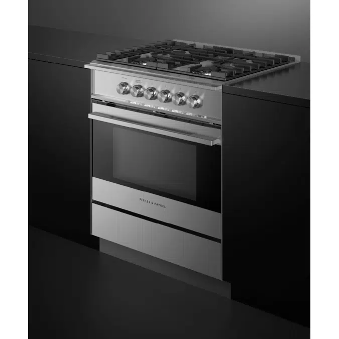 30" Series 7 Contemporary 4 Burner Gas Range, Natural Gas
