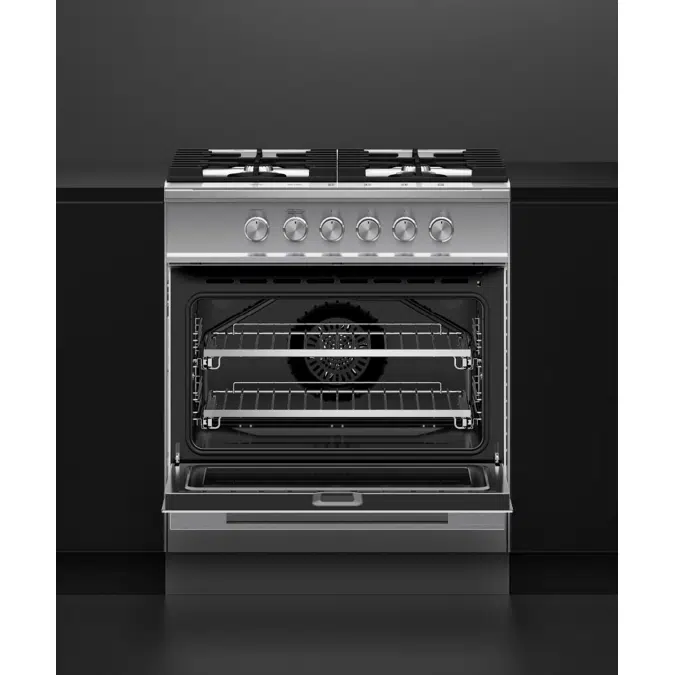 30" Series 7 Contemporary 4 Burner Gas Range, Natural Gas