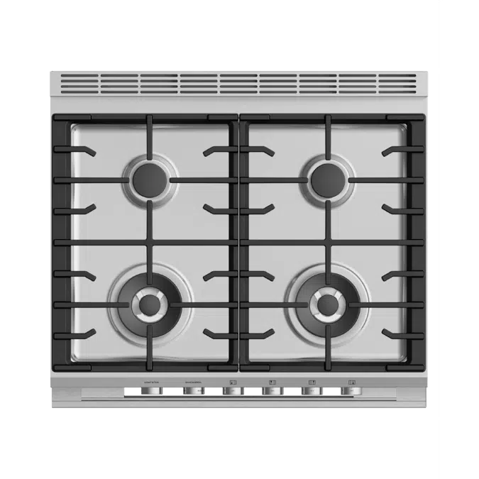 30" Series 7 Contemporary 4 Burner Gas Range, Natural Gas