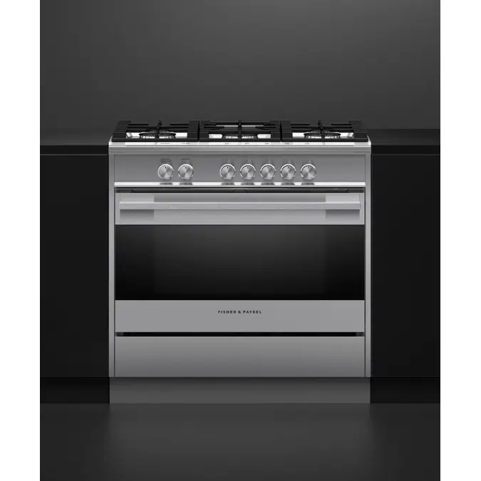 36" Series 7 Contemporary 5 Burner Gas Range, Natural Gas