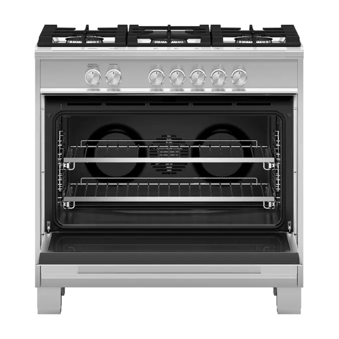 36" Series 7 Contemporary 5 Burner Gas Range, Natural Gas