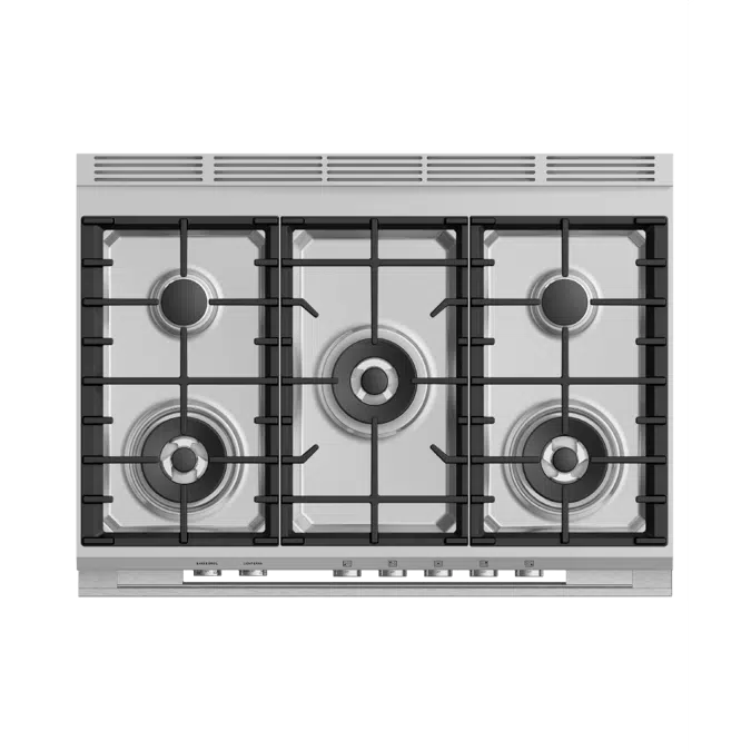 36" Series 7 Contemporary 5 Burner Gas Range, Natural Gas