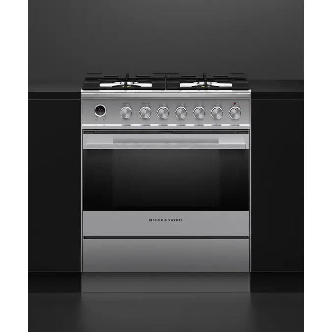 30" Series 9 Contemporary 4 Burner Dual Fuel Self-Cleaning Range