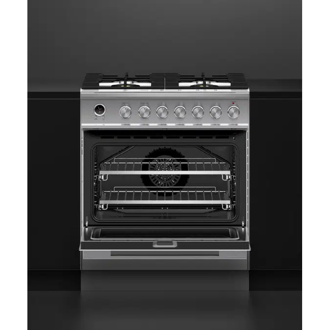 30" Series 9 Contemporary 4 Burner Dual Fuel Self-Cleaning Range
