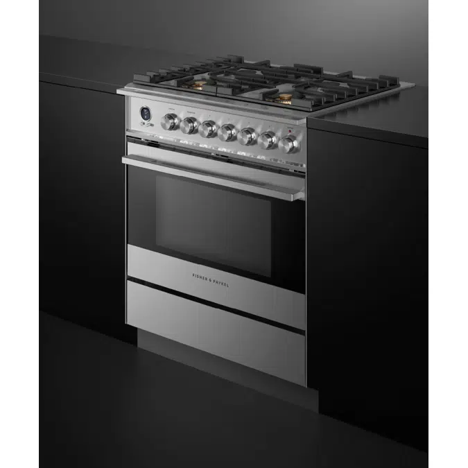 30" Series 9 Contemporary 4 Burner Dual Fuel Self-Cleaning Range