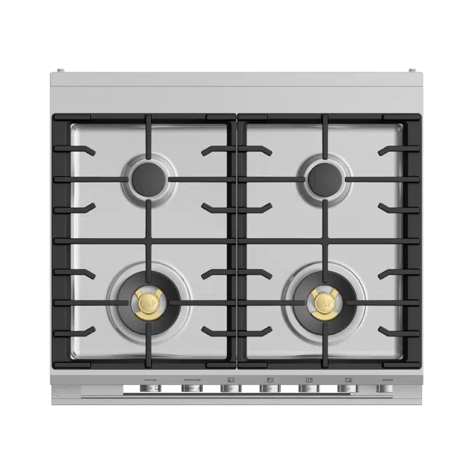 30" Series 9 Contemporary 4 Burner Dual Fuel Self-Cleaning Range