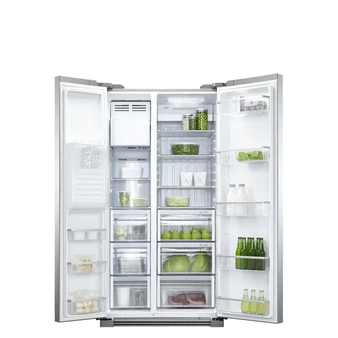 archived_Freestanding Side by Side Refrigerator Freezer, 910mm, 610L, Ice & Water-RX611DUX1