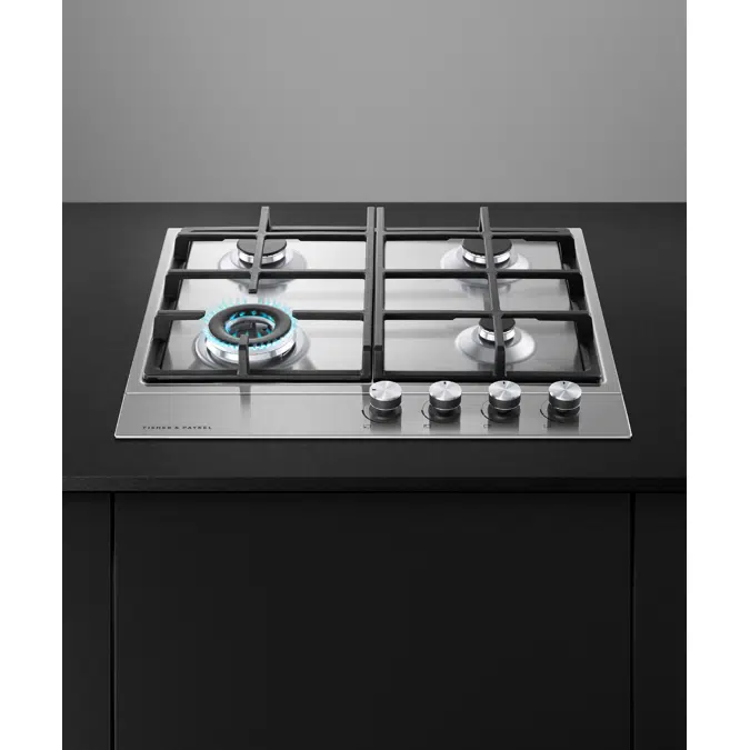 60cm Series 7 4 Burner Gas Cooktop, Town Gas