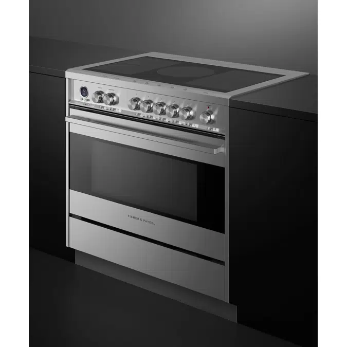 36" Series 9 Contemporary 5 Zone Induction Self-Cleaning Range, 2 SmartZones