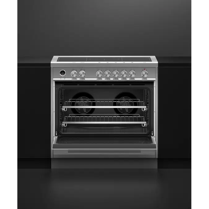 36" Series 9 Contemporary 5 Zone Induction Self-Cleaning Range, 2 SmartZones