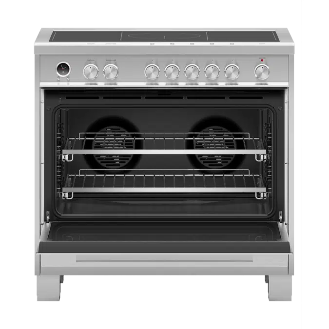 36" Series 9 Contemporary 5 Zone Induction Self-Cleaning Range, 2 SmartZones