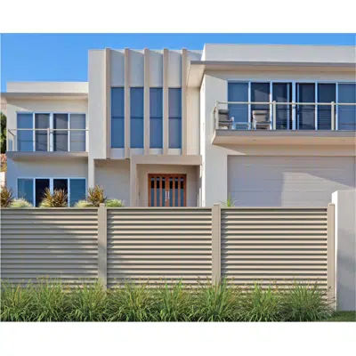 Ultra Louvered™ Privacy - Aluminum Louvered Privacy Screening için görüntü