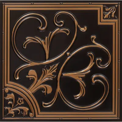 obraz dla Lilies and Swirls - Faux Tin Ceiling Tile - #204