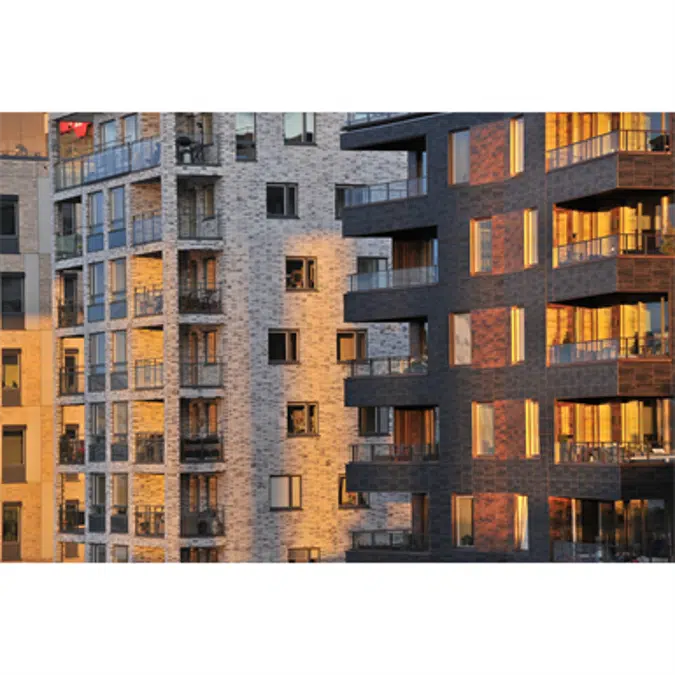 StoTherm Vario D, External wall insulation system with drained EPS including air and vaper barrier with brick slips surface