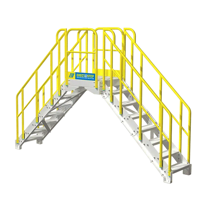 Industrial 7-Step Crossover Stairs