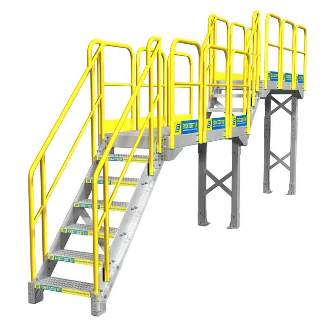 Industrial Catwalk Stair Configuration