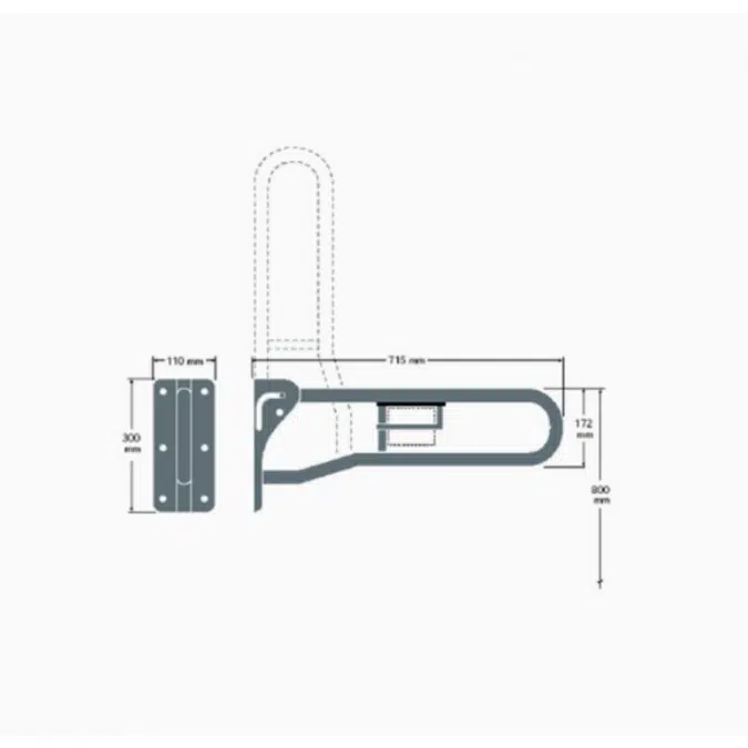 Armrest for toilet - 40134