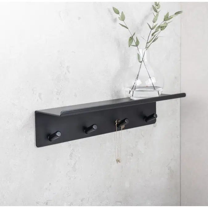 Base - Hook rail with shelf