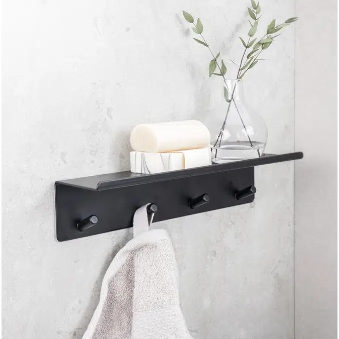 Base - Hook rail with shelf