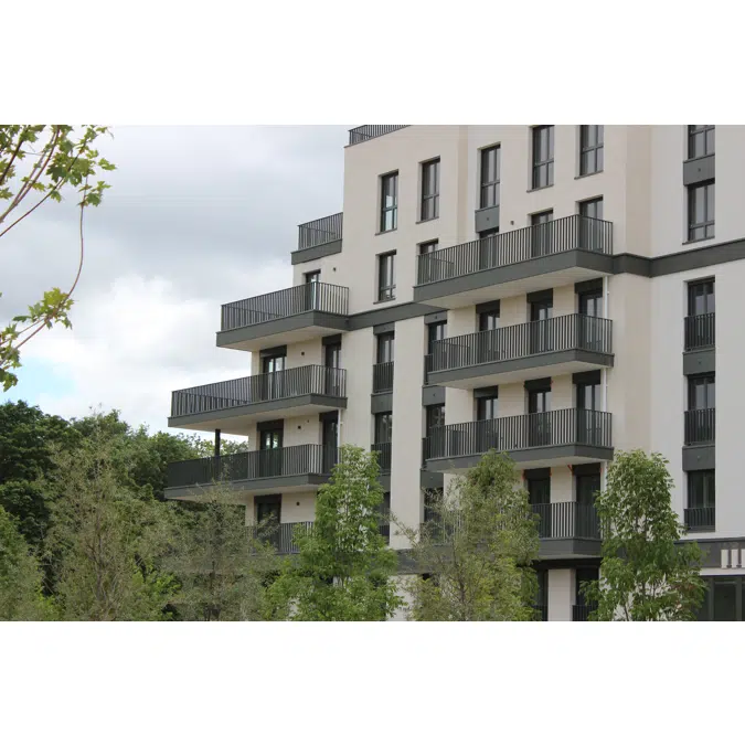 Kapitale - garde-corps barreaudé axé | pose sur dalle