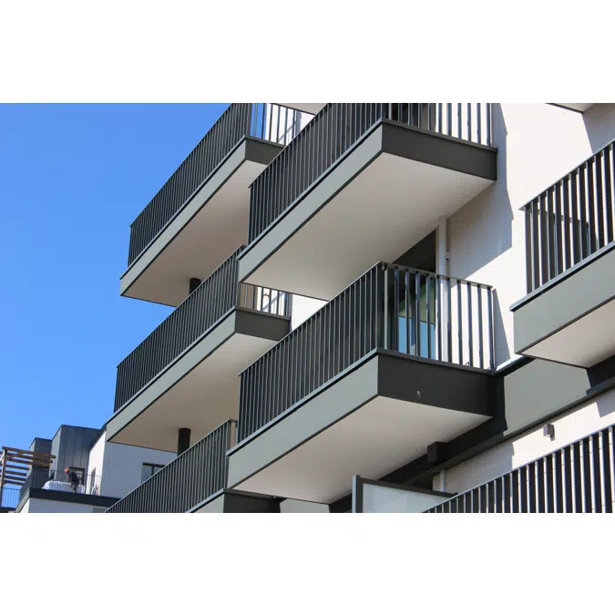 Kapitale - garde-corps barreaudé axé | pose sur dalle