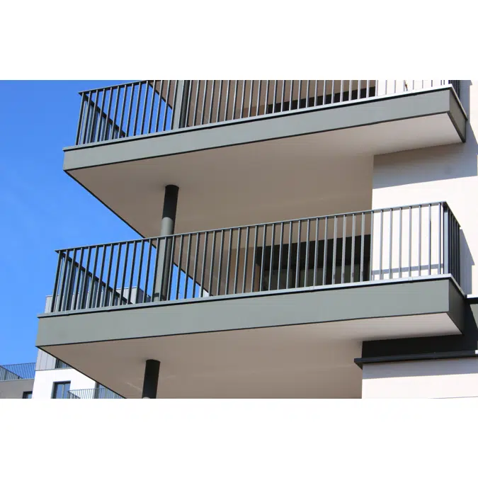 Kapitale - garde-corps barreaudé axé | pose sur dalle