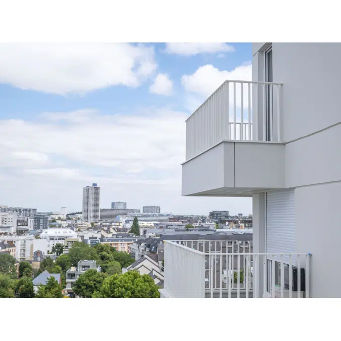 Kapitale - garde-corps barreaudé axé | pose sur dalle