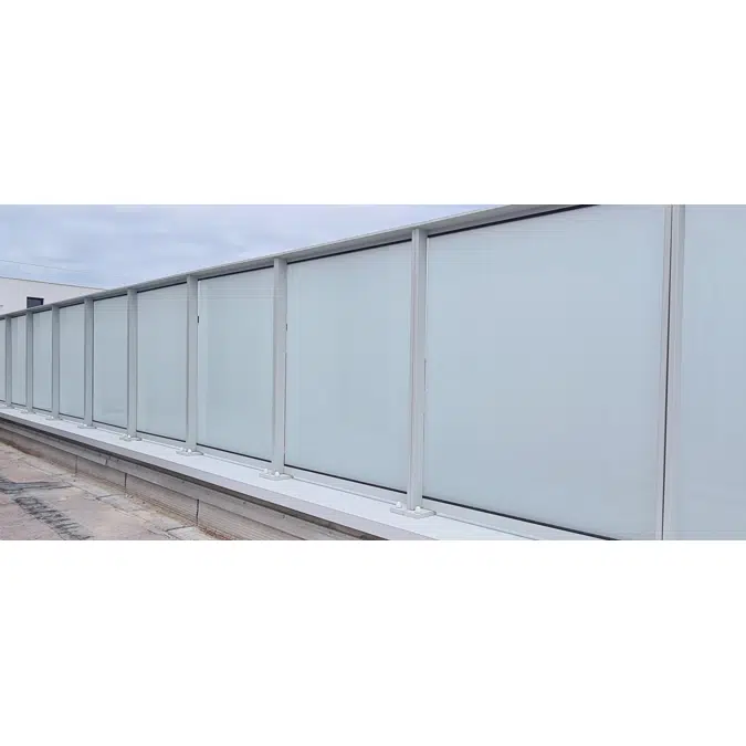 Klair - garde-corps vitré axé | pose sur dalle 